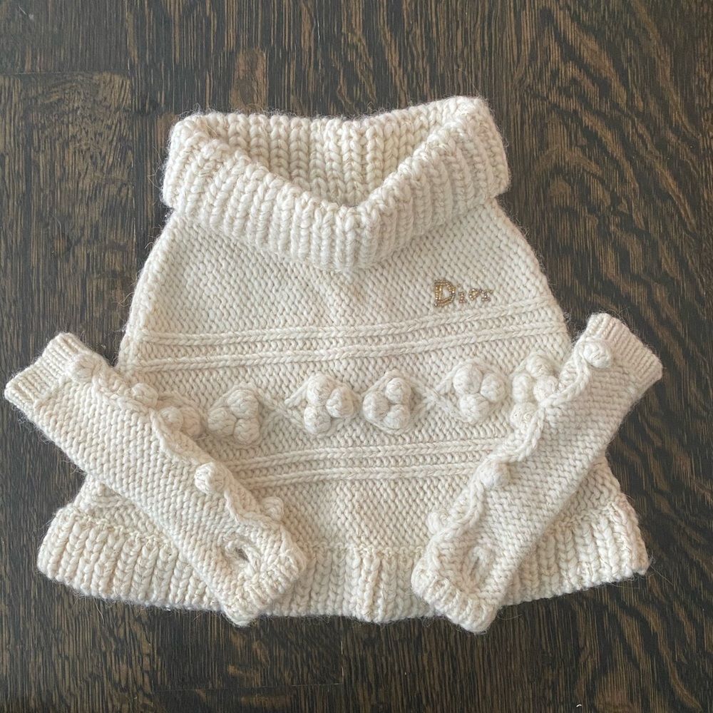 Christian Dior Wool Poncho with sleeves